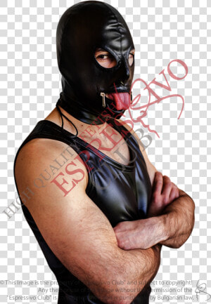 Bondage Hood With Eyes Holes And Mouth Zip  HD Png Download