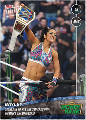 Wwe Topps Now® Card   Wwe Bayley Smackdown Champion  HD Png Download