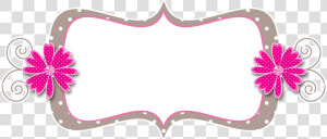 Curly Frame Polka Dot Pink Beige   Clip Art Frame Pink Png  Transparent Png