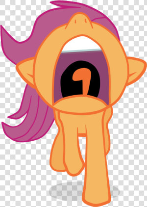 Arcum42  Nose In The Air  Open Mouth  Running  Safe    My Little Pony Scootaloo Scream  HD Png Download