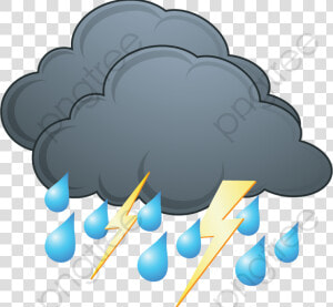 Sky Clipart Rain Illustration   ก้อน เมฆ ฝน ตก การ์ตูน  HD Png Download