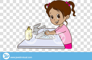 Hands Step Png Ile   Girl Washing Hands Clipart  Transparent Png