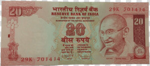 Twenty Rupee Note Clip Arts   Indian Currency  HD Png Download