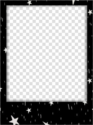  marco  polaroid  negro  cielomagico🌌  cielonocturno   Black Polaroid Frame Png  Transparent Png