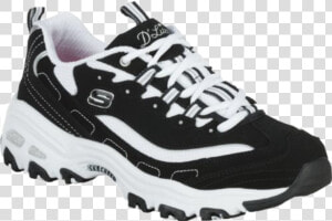  skechers  black  white  shoes  shoe  outfit  pants   Womens Skechers D Lites  HD Png Download