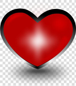 Broken Hearts Clip Art Download   Coracao Vermelho Com Bordas Pretas Em Png  Transparent Png