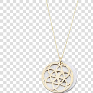 Seed Of Life Necklace 14k Gold   Locket  HD Png Download