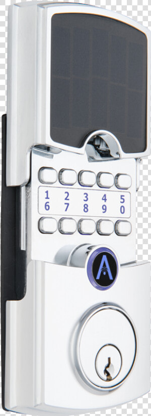 Array By Hampton Barrington Digital Deadbolt Polished   Double Cylinder Smart Lock Wifi  HD Png Download