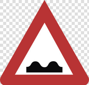 Speed Bump Road Sign   Panneau Travaux  HD Png Download