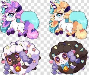 Galar Ponyta  amp  Wooloo Charms ♡   Cartoon  HD Png Download