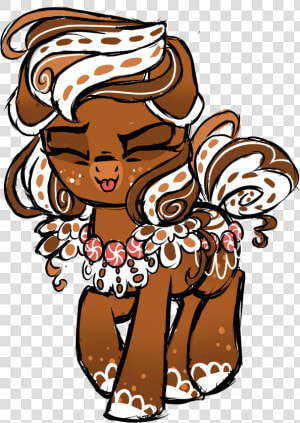 Rainjay xx  Eyes Closed  Food  Food Pony  Gingerbread   Illustration  HD Png Download