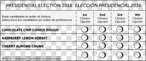 Ranked Choice Voting Sample Ballot   Ranked Choice Voting Ballot  HD Png Download