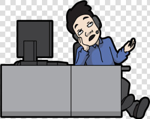 Bored In Call Center  HD Png Download