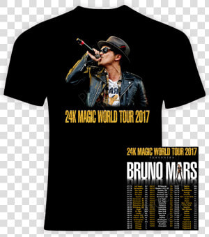 Bruno Mars 24k Magic World Tour 2017 T Shirt  Sizes   Breaking Benjamin Tour Shirts 2019  HD Png Download