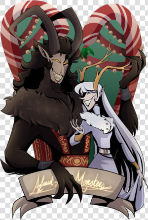 Krampus And Perchta   Cartoon  HD Png Download