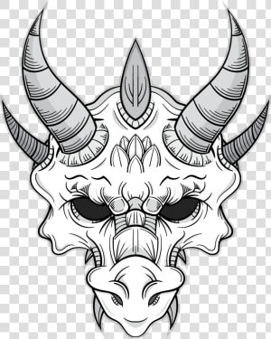 Dragon Skull Png   Free Dragon Skull Vector  Transparent Png