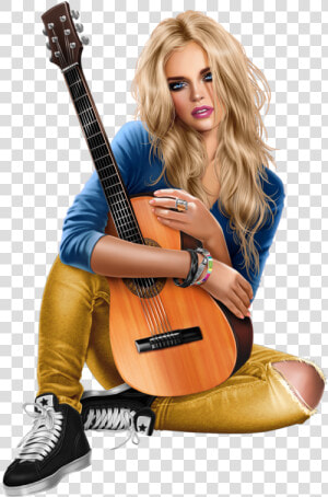 Tube Femme Guitare Musique Musicienne Guitare Png   Girl With Guitar Png  Transparent Png