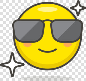 012 Smiling Face With Sunglasses   Smiling Face  HD Png Download