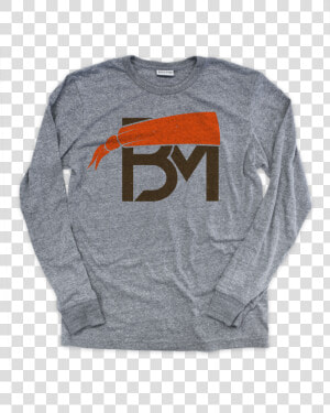 Bm Logo Orange brown Long Sleeve T shirt   Long sleeved T shirt  HD Png Download