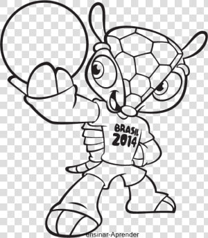 Desenhos Para Colorir Do Fuleco   2014 Fifa World Cup  HD Png Download