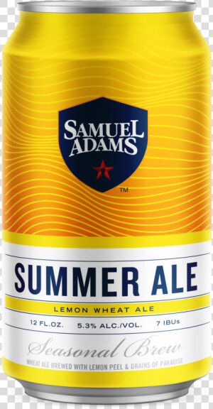 Pkg Sam Summerale 12ozcan Yellow 2017   Sam Adams Beer  HD Png Download