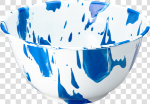 Blue  amp  White Slip Enamelware Salad Bowl   Ceramic  HD Png Download