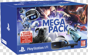 Playstation Vr Headset Mega Pack Incs 5 Games   Vr Bundle Mega Pack  HD Png Download