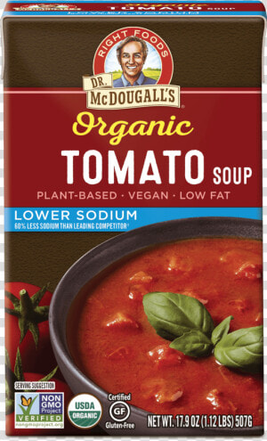 Organic Chunky Tomato Gluten Free Lower Sodium Soup   John A  Mcdougall  HD Png Download