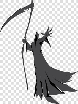 Silhouette cold Weapon monochrome Photography   Grim Reaper Scythe Drawing  HD Png Download