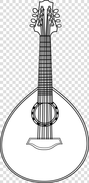 Lute   Draw A Mandolin Instrument  HD Png Download