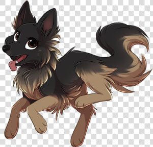 Drawn German Shepherd Kawaii   Cartoon German Shepherd Drawings  HD Png Download