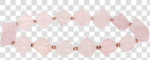 Rose Quartz Octahedron Gemstone Bracelet   Stitch  HD Png Download