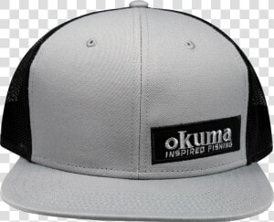 Okuma Mesh Back Flat Bill Grey Data large Image   cdn   Baseball Cap  HD Png Download