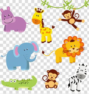 Jungle Animal Zoo Northern Giraffe Clip Art   Animals Free Clipart  HD Png Download