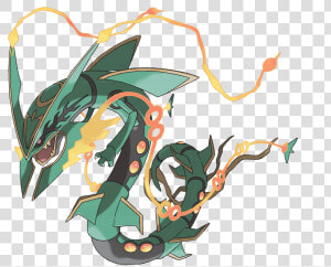 M Rayquaza Official 72dpi   Pokemon Mega Rayquaza  HD Png Download