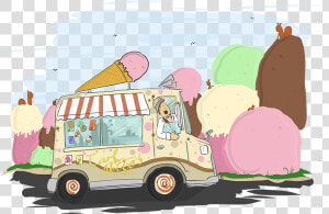 Carl Netto The Marvellously Magical Ice Cream Man Squirrels   Illustration  HD Png Download