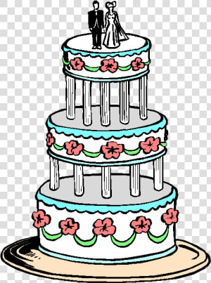 Picture Free Library 3 Tier Cake Clipart   Wedding Cake Images Clipart  HD Png Download