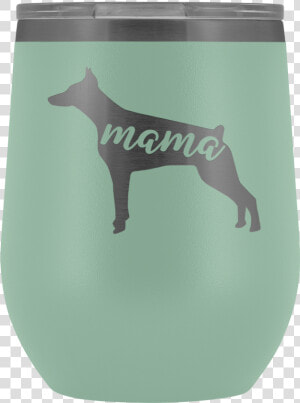 Doberman Pinscher Mama Wine Tumbler With Lid  Dog Mom   Dobermann  HD Png Download