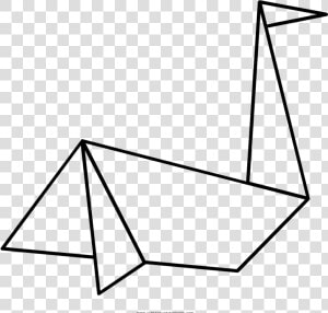 Paper Crane Coloring Page   Triangle  HD Png Download