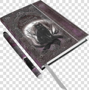 Black Cat Embossed Spell Book With Pen   Incantation  HD Png Download