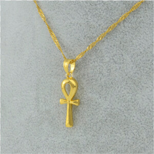 Gold Ankh Chain 24 K  HD Png Download