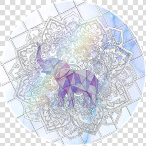  elephant  mandala  blue  purple  geometric   Picsart Mandala Overlay Png  Transparent Png