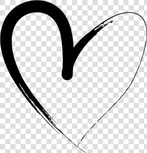 Heart Drawings Png  hand Drawn Heart   Line Art  Transparent Png