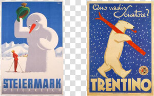 Vintage Poster Slides2   Vintage Ski Poster Italy  HD Png Download