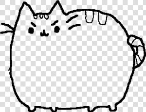 Pixilart Angry Pusheen Base   Cartoon  HD Png Download