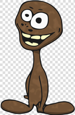 Brown Alien Cartoon Character Alien Vector  Royalty  HD Png Download