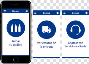 Tomar Tu Pedido  Ver Status De Tu Entrega  Chatear   Backus App  HD Png Download