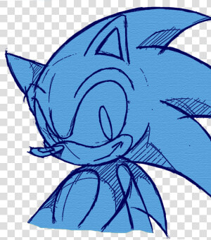 Sonic The Hedgehog 2 Fish Mammal Vertebrate Head Line   Sonic The Hedgehog Sketch  HD Png Download