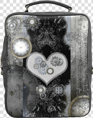 Steampunk  Heart  Clocks And Gears Square Backpack   Curtain  HD Png Download