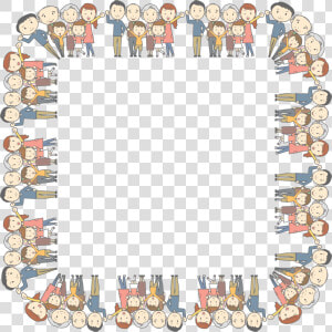 Multigenerational Family Square Frame Clip Arts   Family Reunion Border  HD Png Download